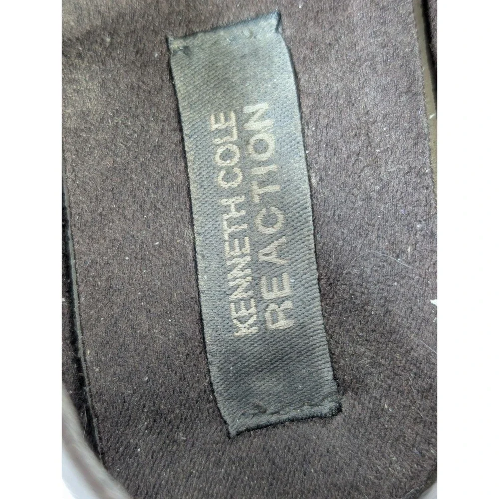 Kenneth Cole Reaction Boys Driving Dime Dark Brown Leather Dress Shoes Size 10.5